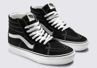 TÊNIS VANS  SK8-HI PLATAFORMA BLACK TRUE WHITE